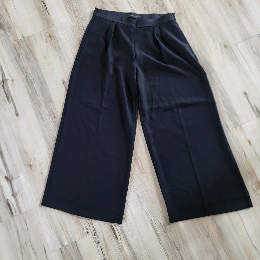 Express Size 6 Crop Culottes Wide Leg Black Pants Trouser